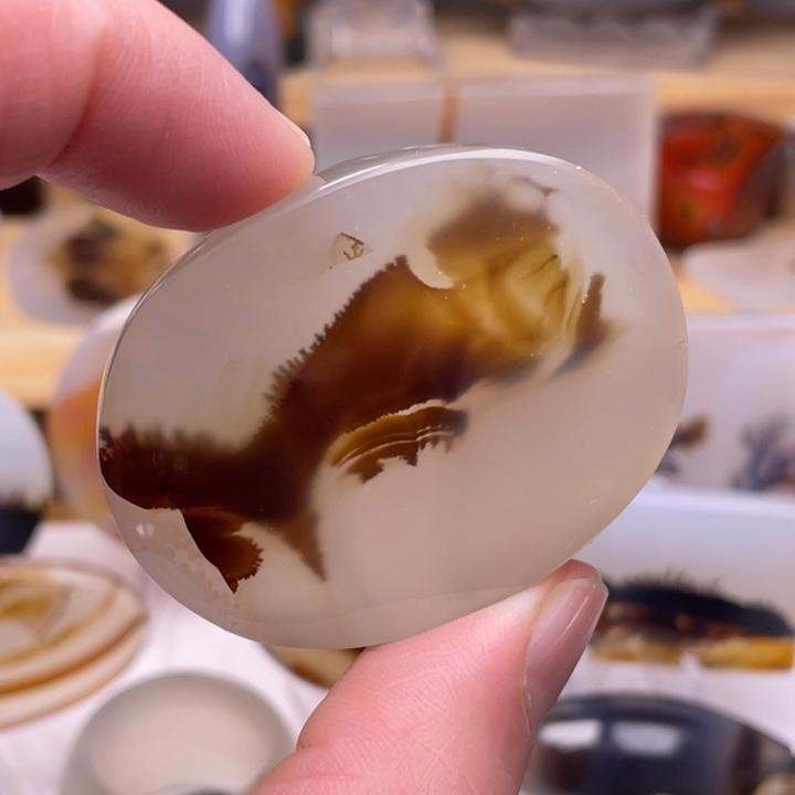 雲***開玛瑙/玉髓未镶嵌吊坠(不含链)