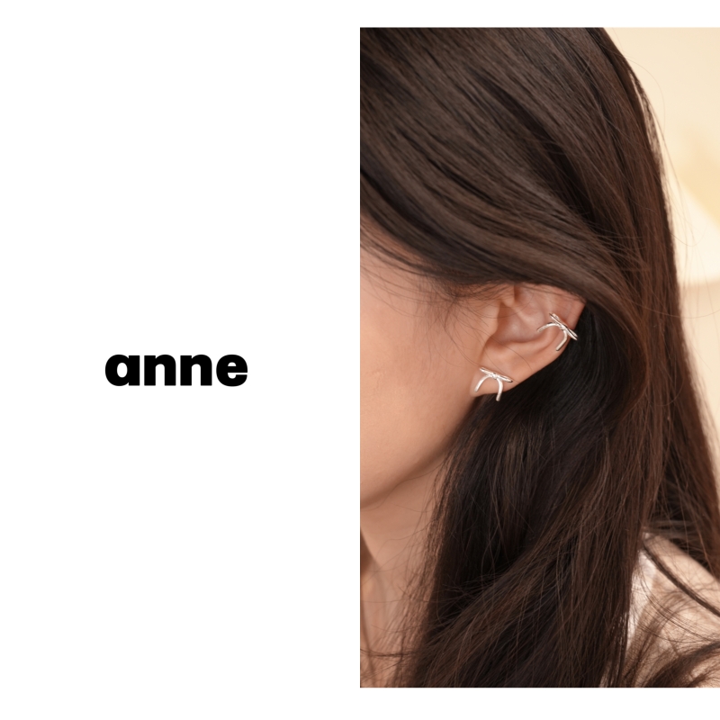 铜合金耳饰 【小福蝶】韩国设计感蝴蝶结耳钉耳夹简约小众耳饰