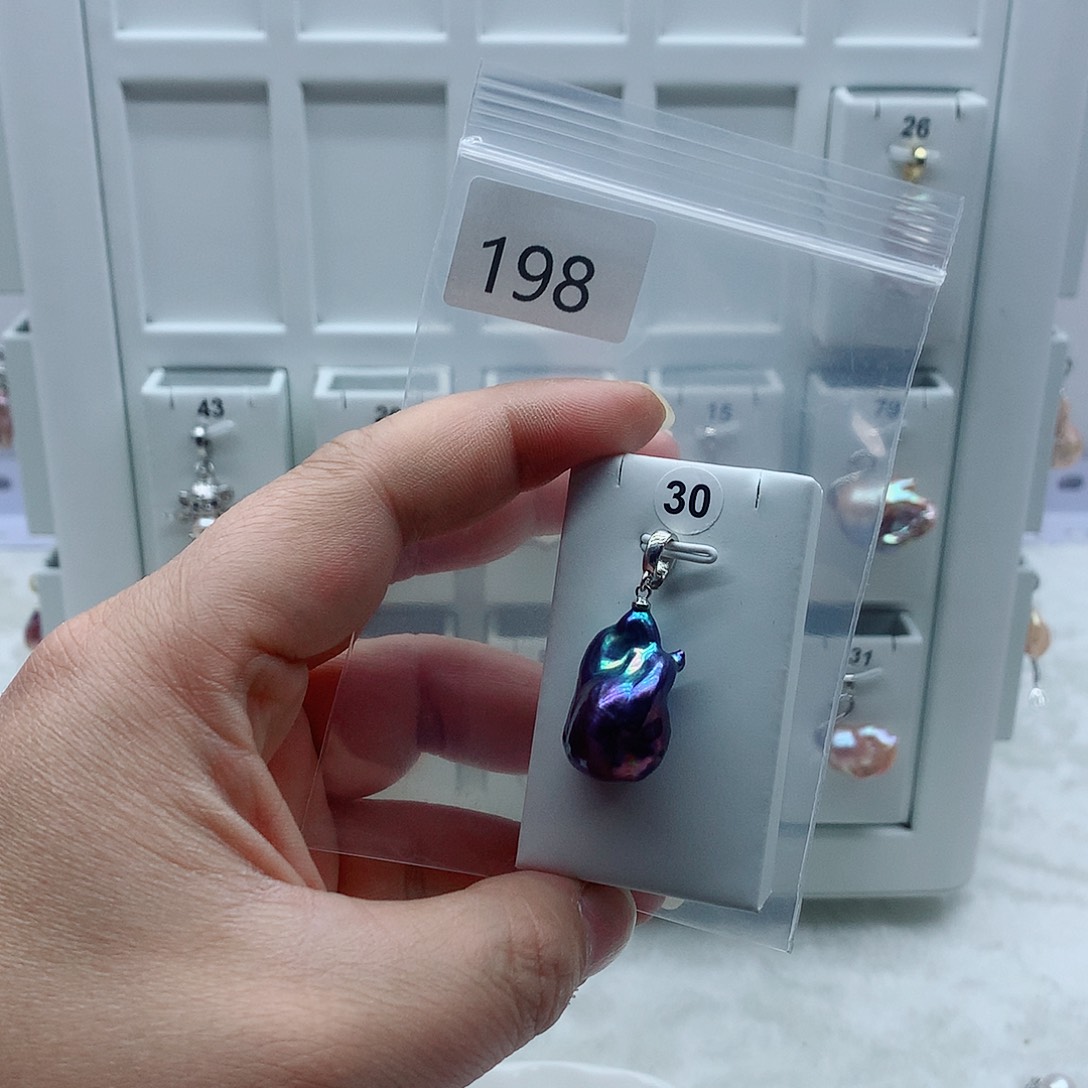 合金吊坠(不含链)淡水珍珠