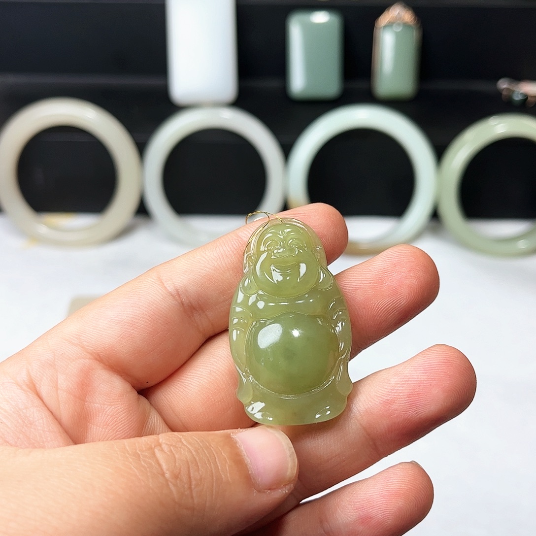 和田玉未镶嵌吊坠(不含链)13