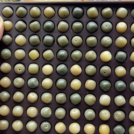 白玉菩提吊坠11-10阴皮桶珠120颗