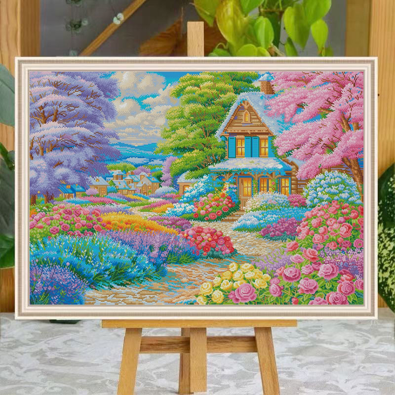 【新疆长绒棉】美林定制：繁花暖居  大格四股线120×90（61色）