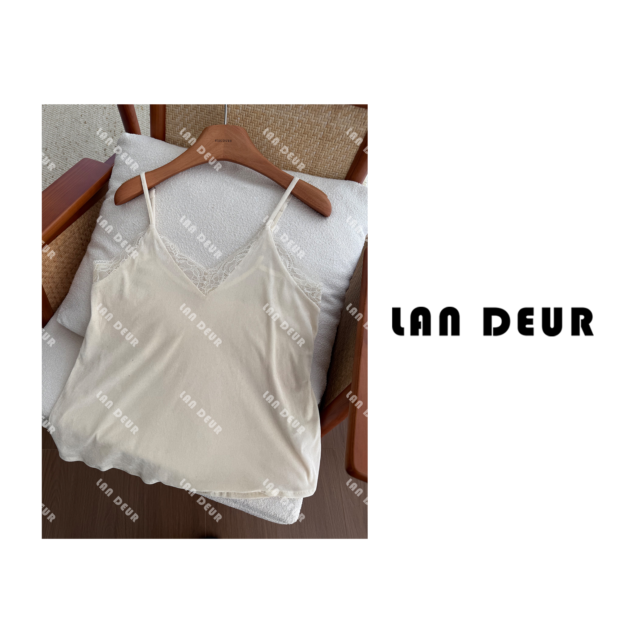 【韩杂画报】蕾丝V领吊带背心女秋冬法式高级感内搭无袖打底上衣