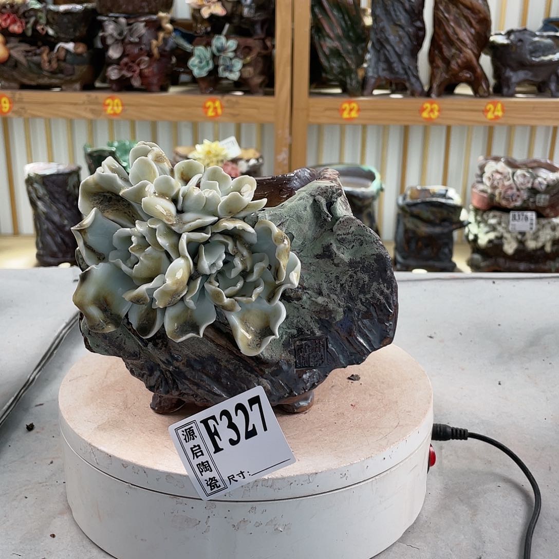 紫砂花盆景德镇陶瓷多肉花盆327