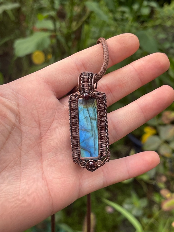 紫铜绕线方形饰品