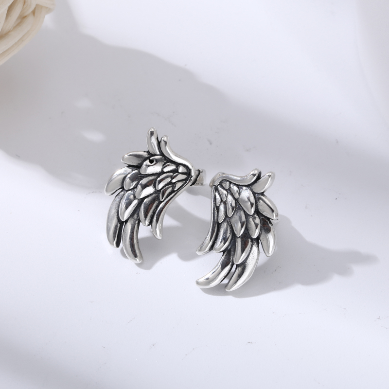 925银耳饰 翅膀耳夹 耳钉 耳扣 韩版流行耳饰