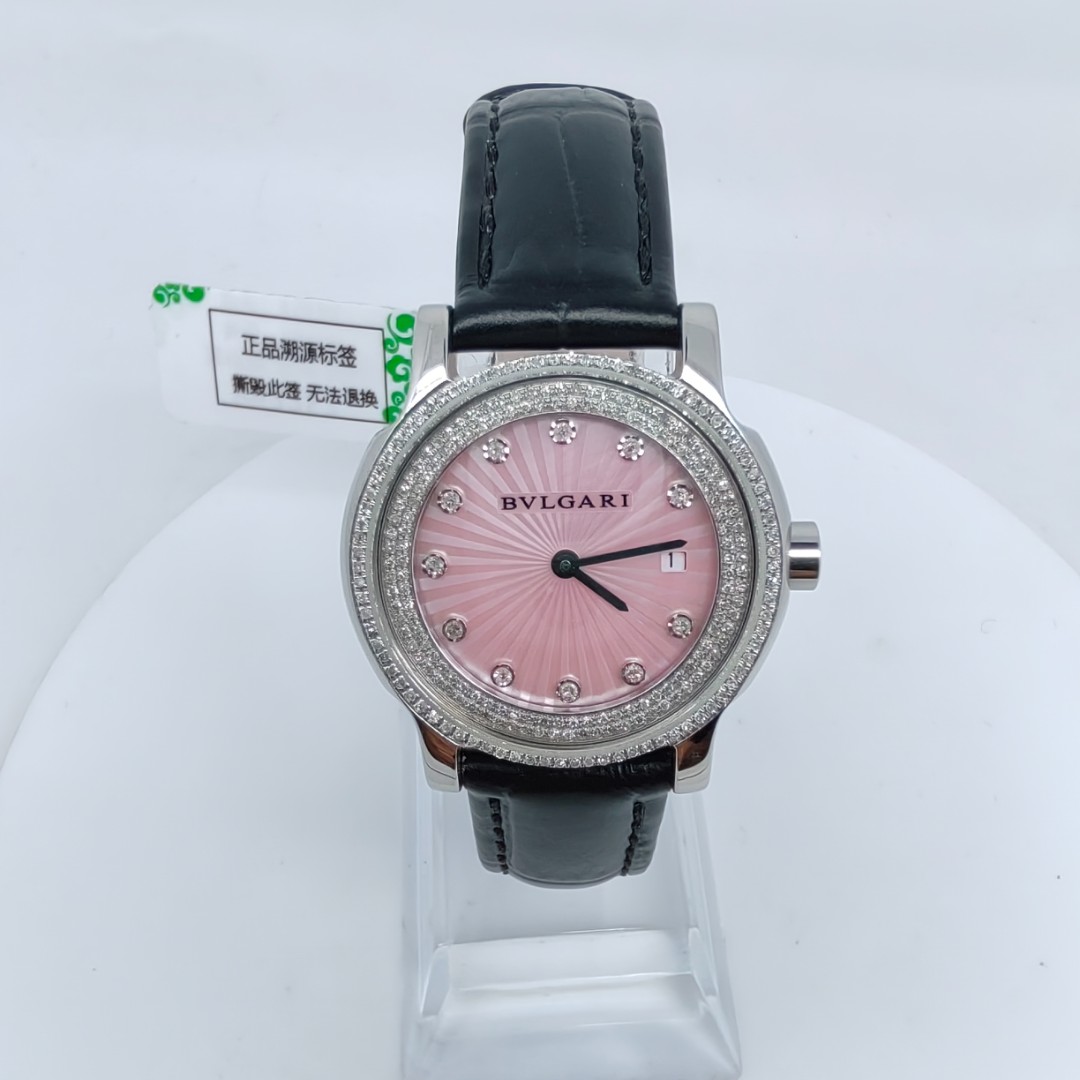 99新 BVLGARI/宝格丽 石英腕表 后钻28/公价56999/jm3257