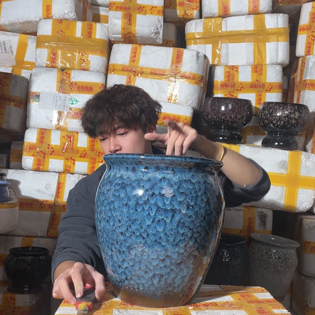 红陶宜兴紫砂花盆