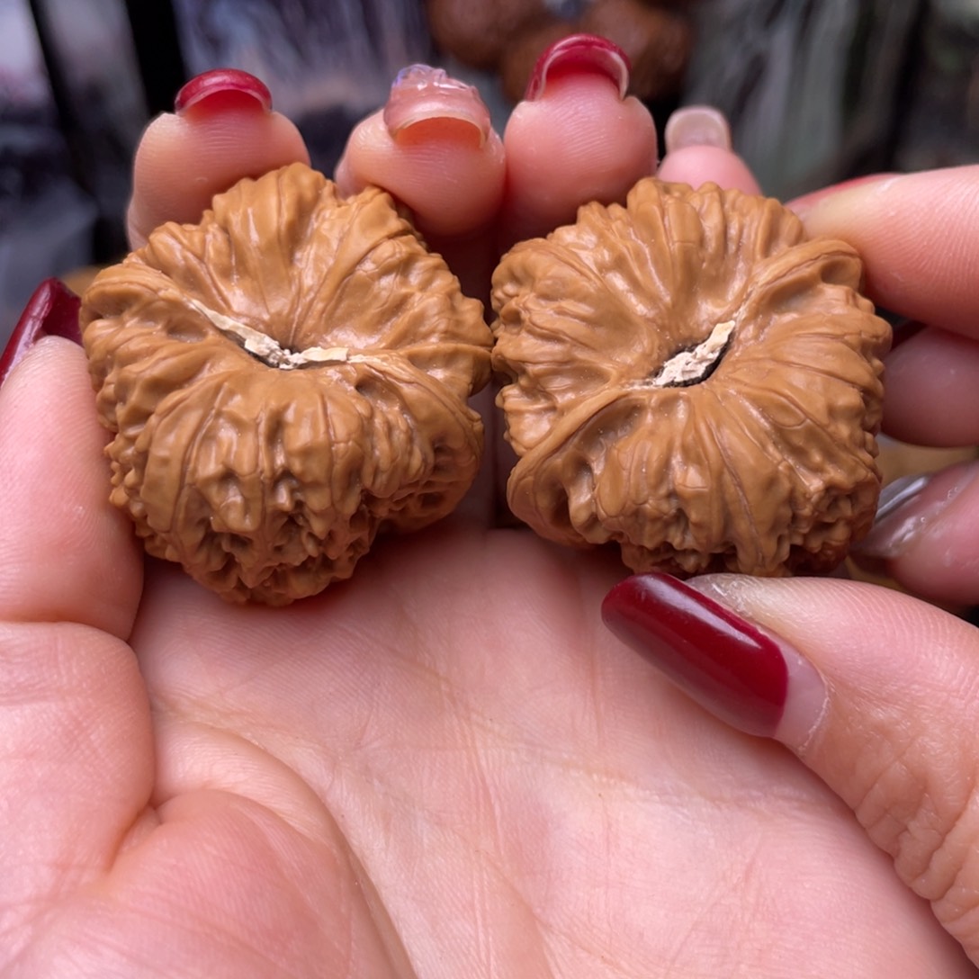 文玩核桃把件好**连36全品凹底