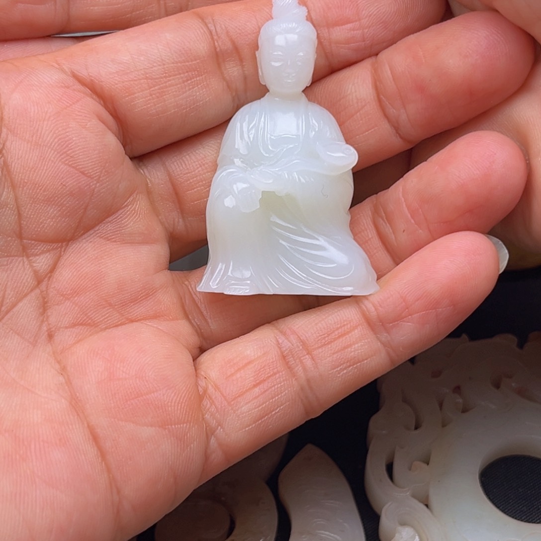 和田玉未镶嵌挂件陈*工