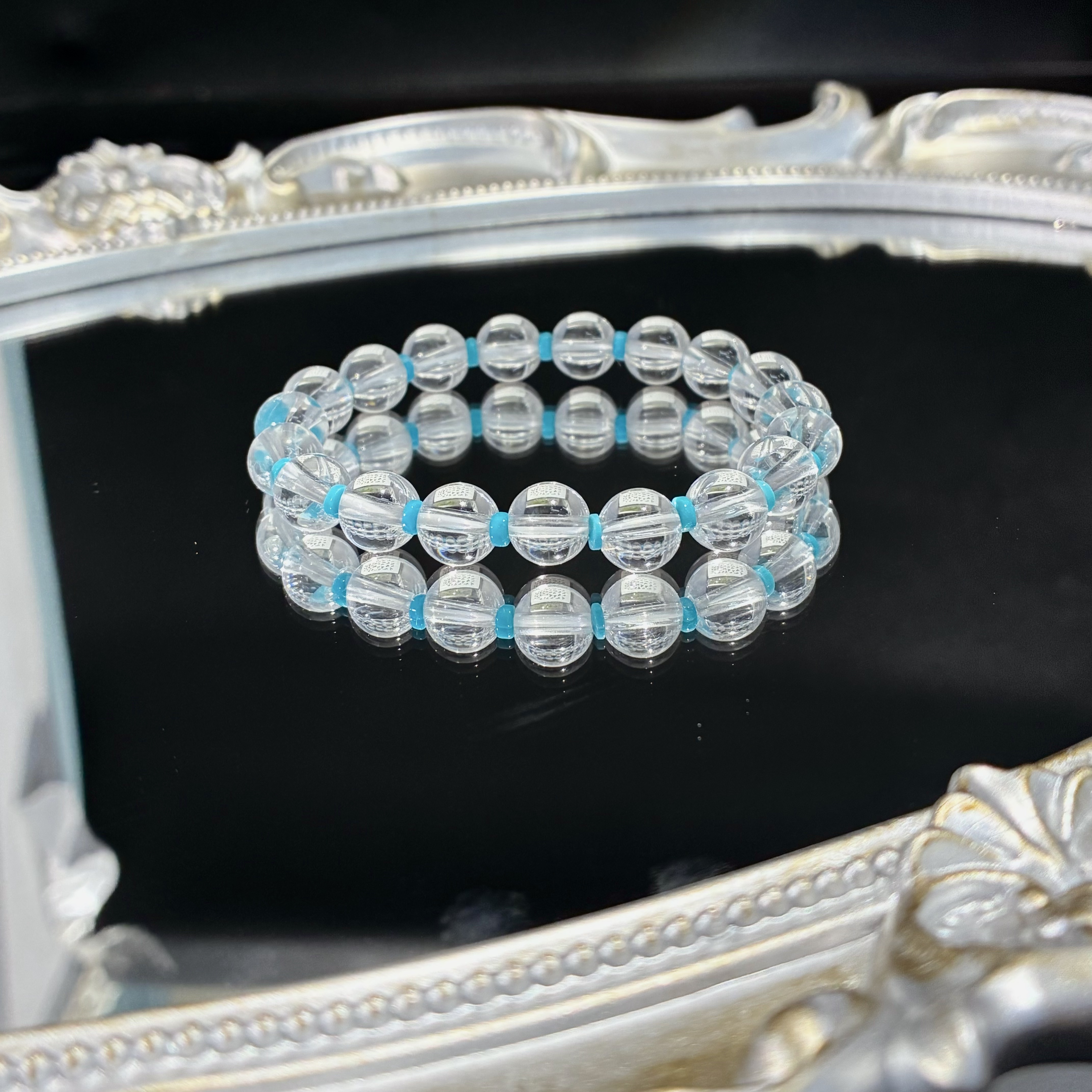 白水晶绿松石手串 3098  多样式发一件