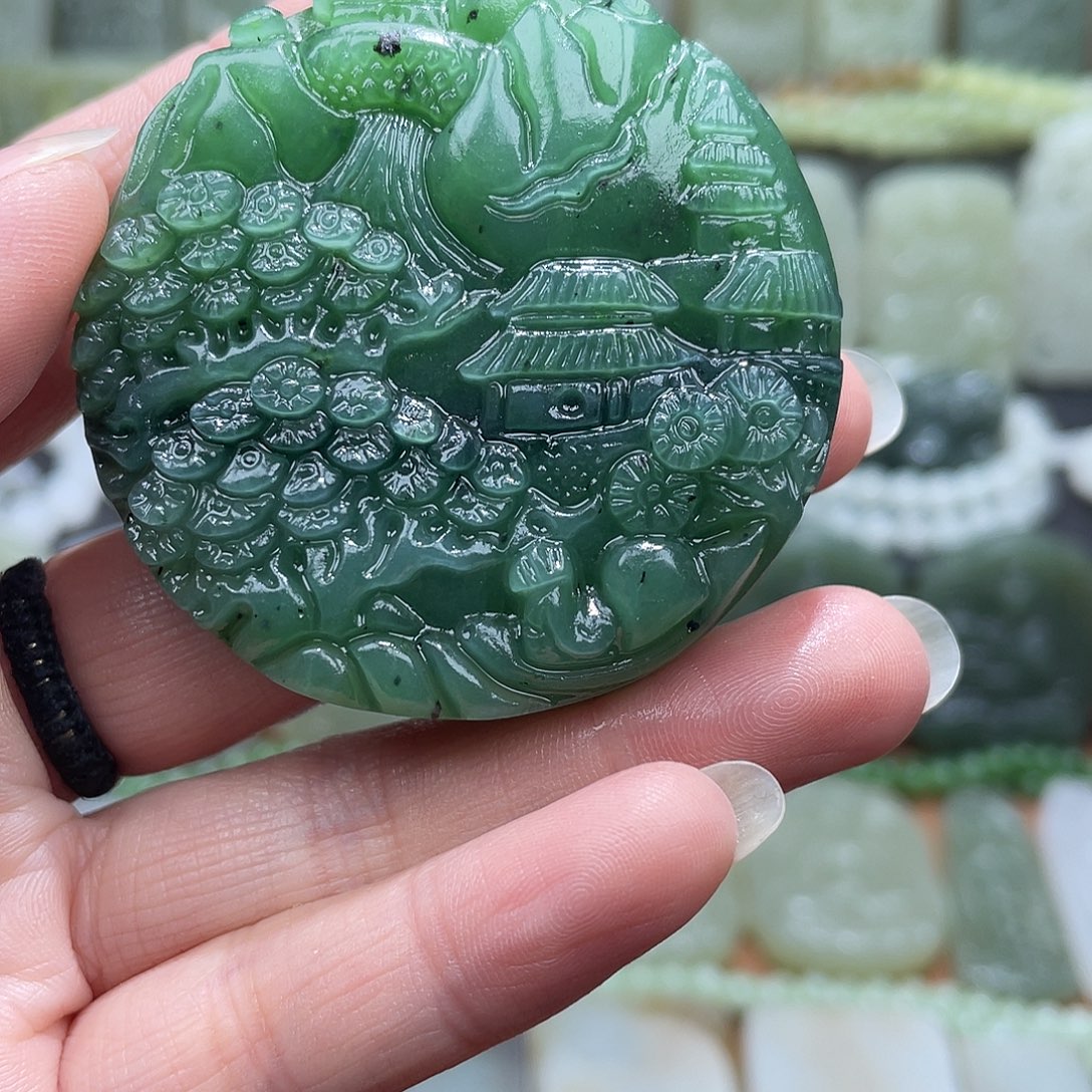 和田玉未镶嵌吊坠(不含链)