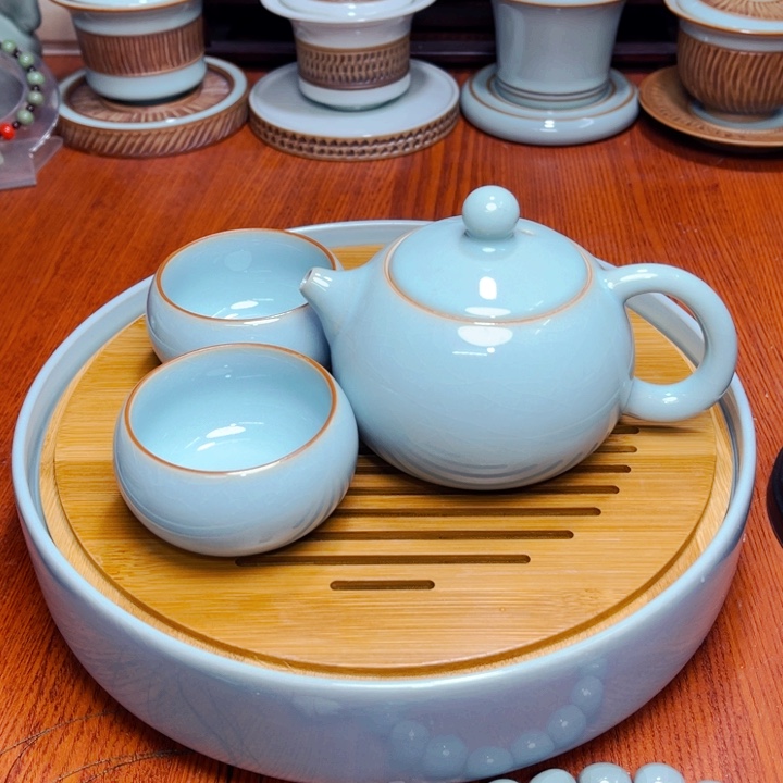 【闪购商品】汝州单壶单杯天青