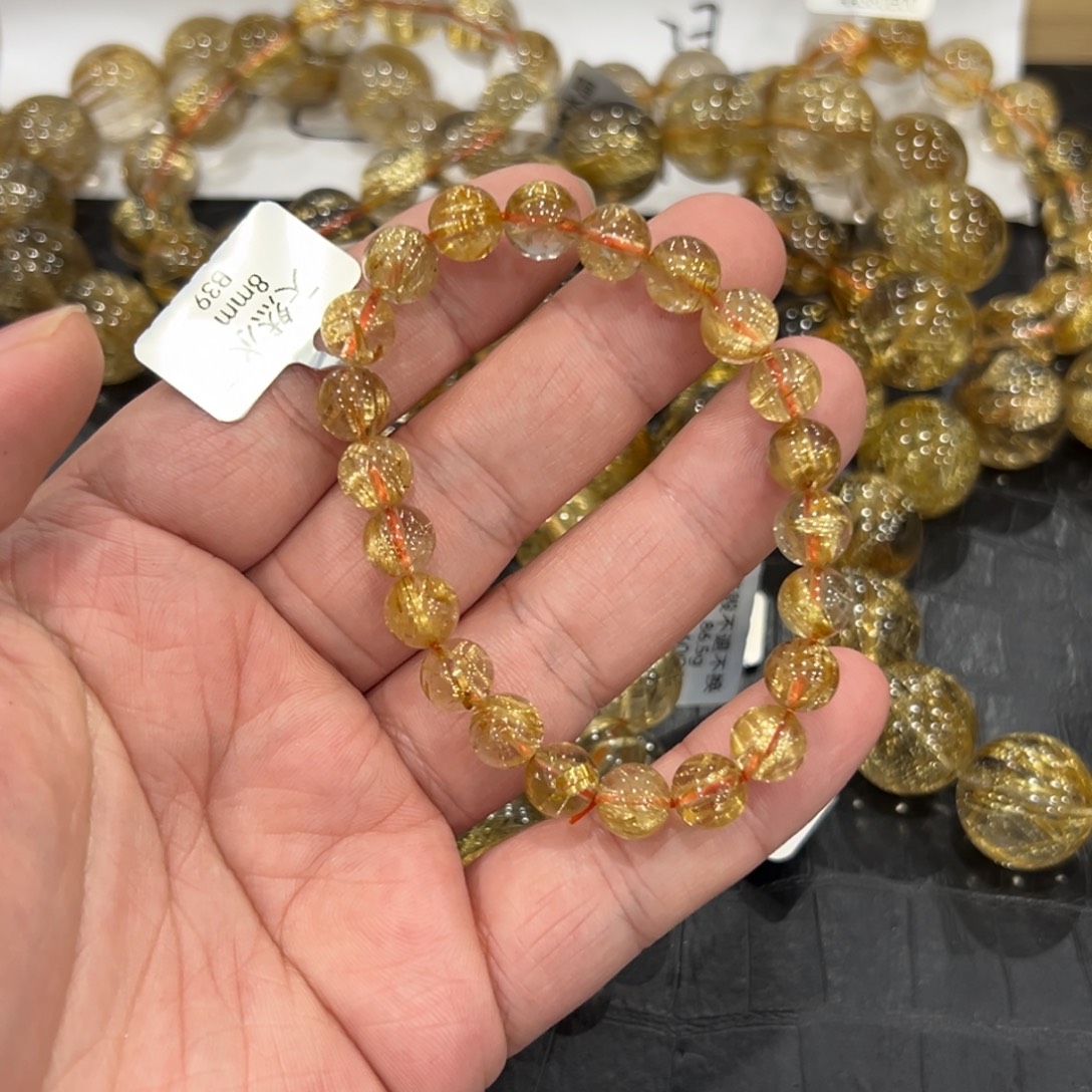 水晶未镶嵌手链b39钛晶