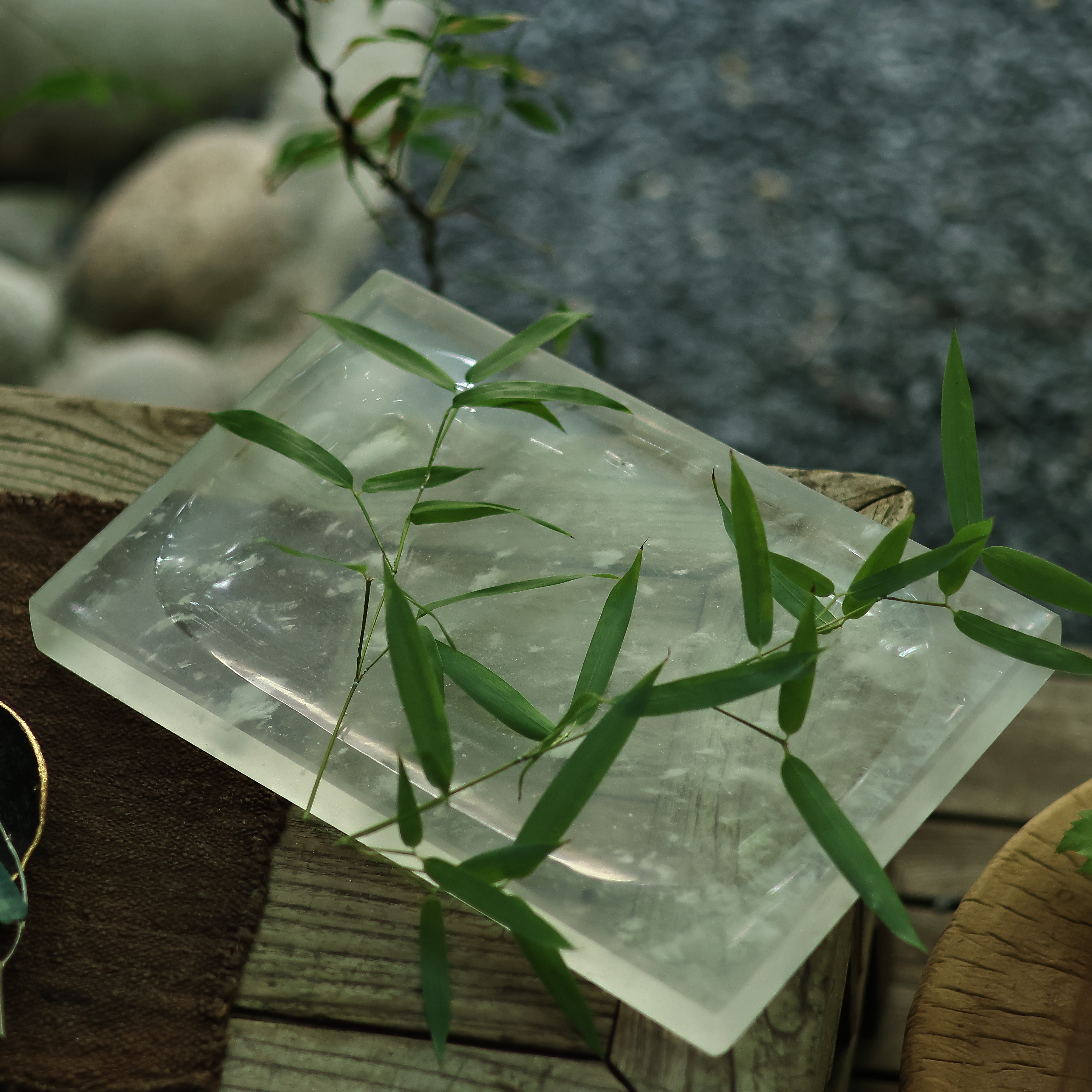 【柿间浅憩】全手工*手作天然石英烤盘*茶道