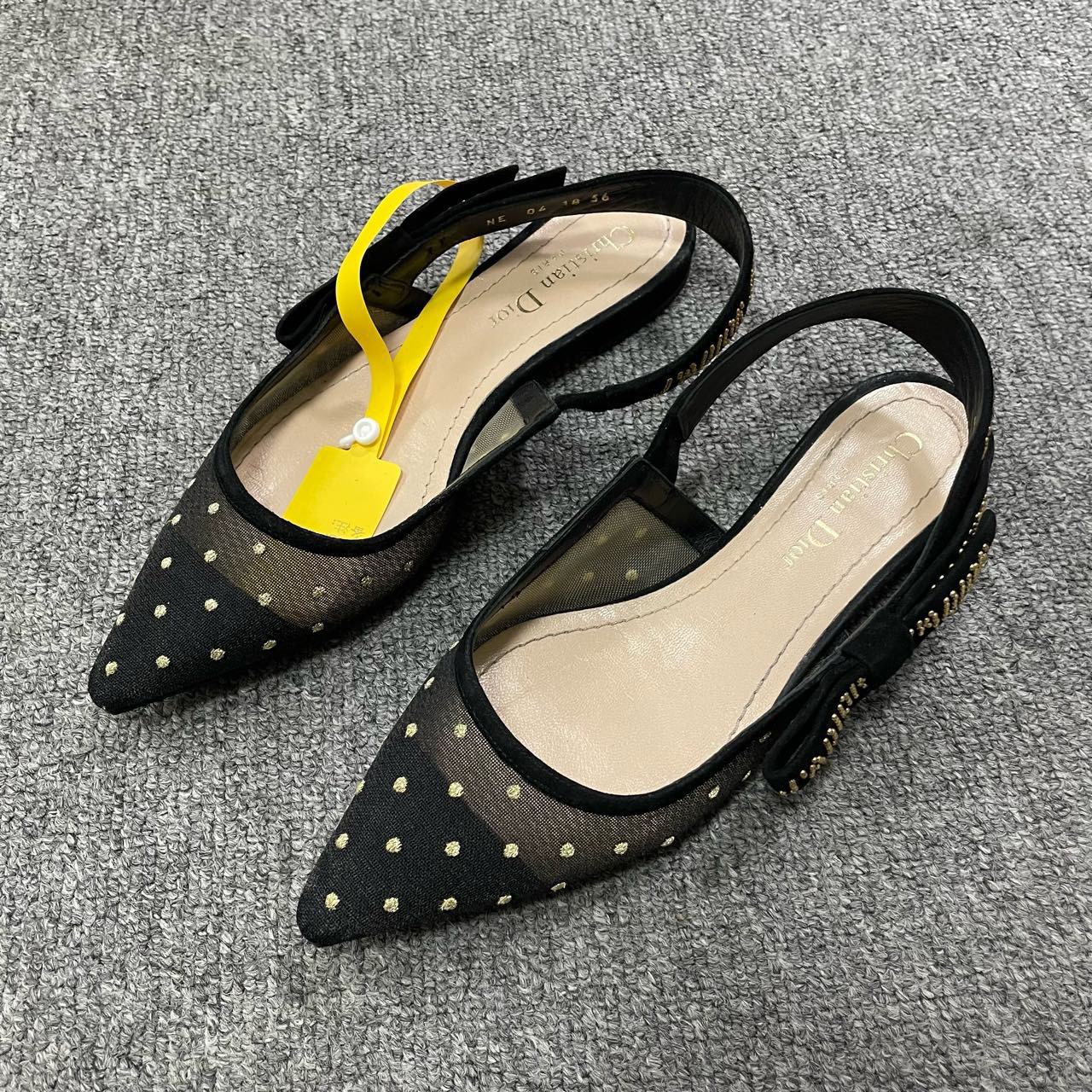 95新 DIOR/迪奥 刺绣尖头套脚平底鞋 36码/5981