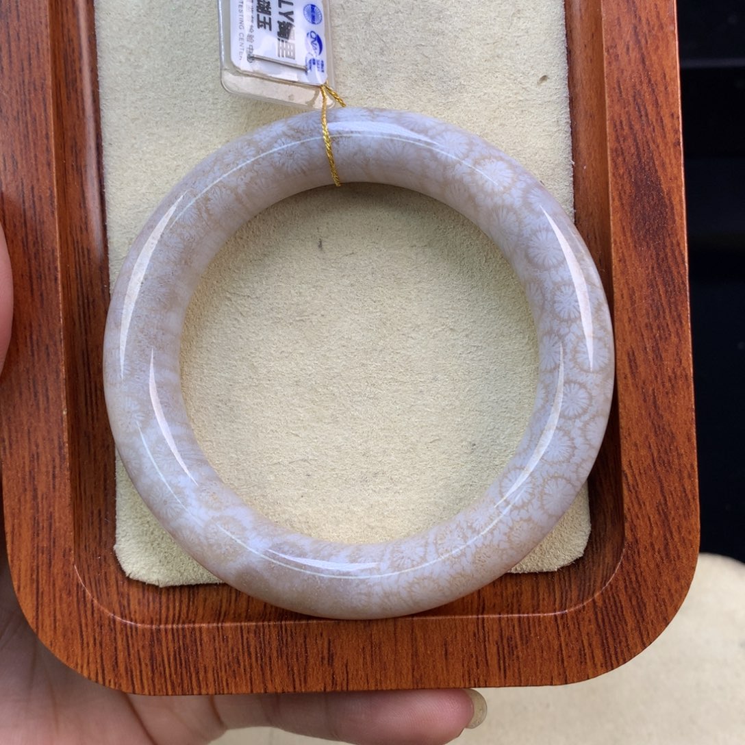 硅化珊瑚（珊瑚玉）未镶嵌颈饰400漏200雏菊53.6圈（28号）