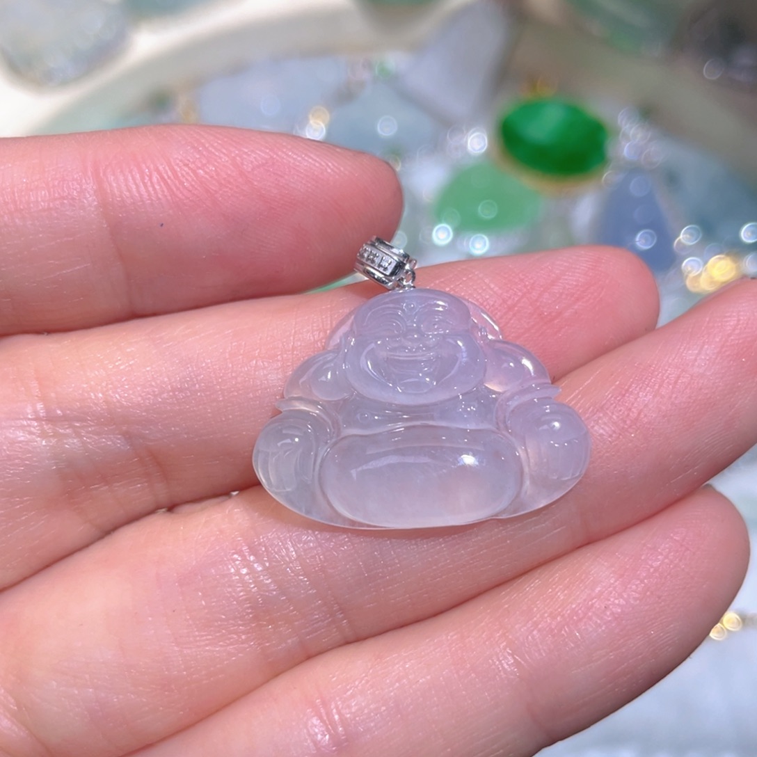 翡翠颈饰18K金镶嵌翡翠