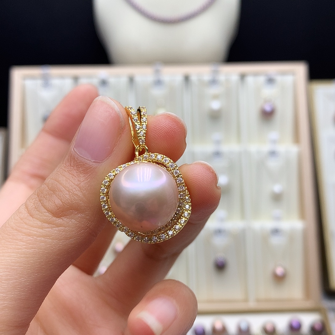 合金淡水珍珠颈饰