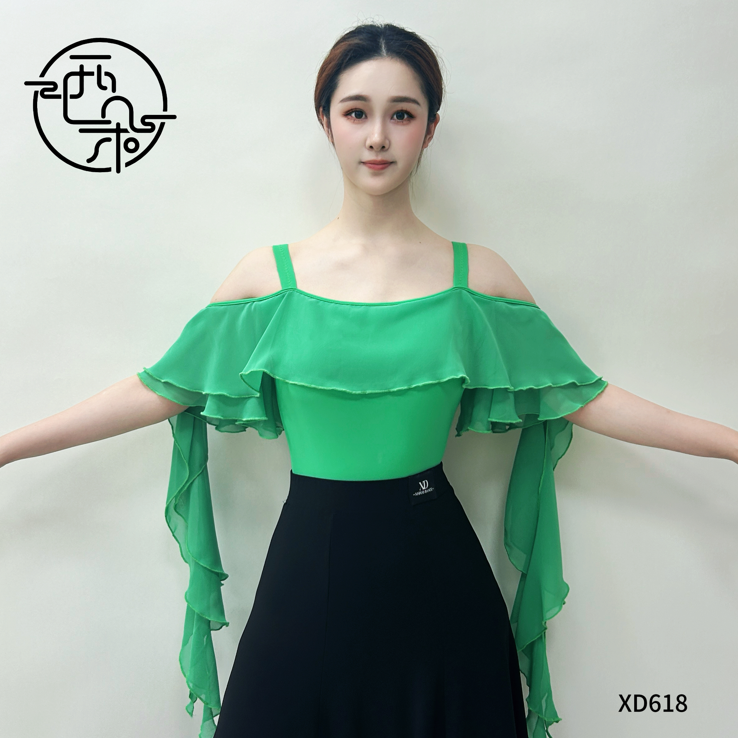 西朵舞服飘逸夏季吊带露肩款女士成人新品摩登舞练功服XD618