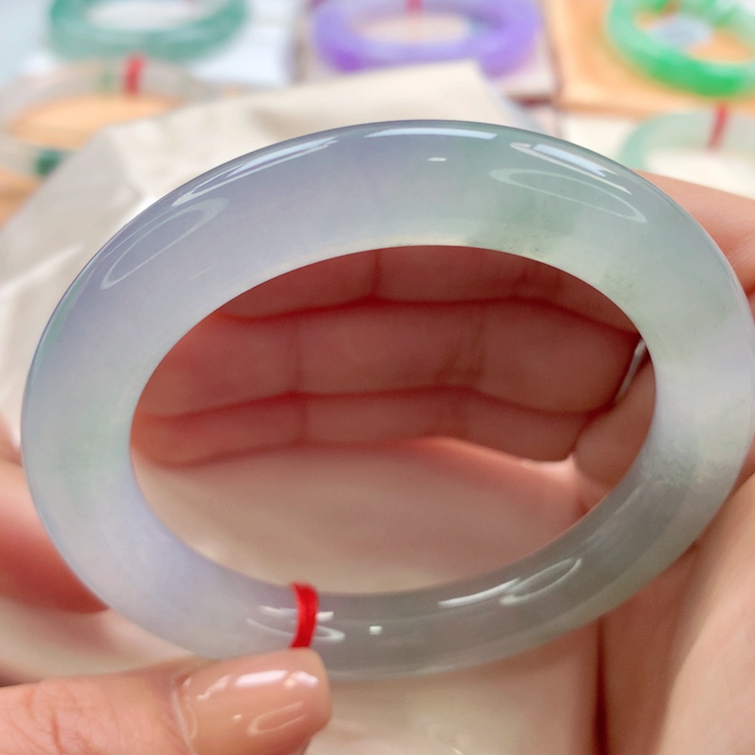 翡翠手镯（圆镯）未镶嵌师妹幻彩