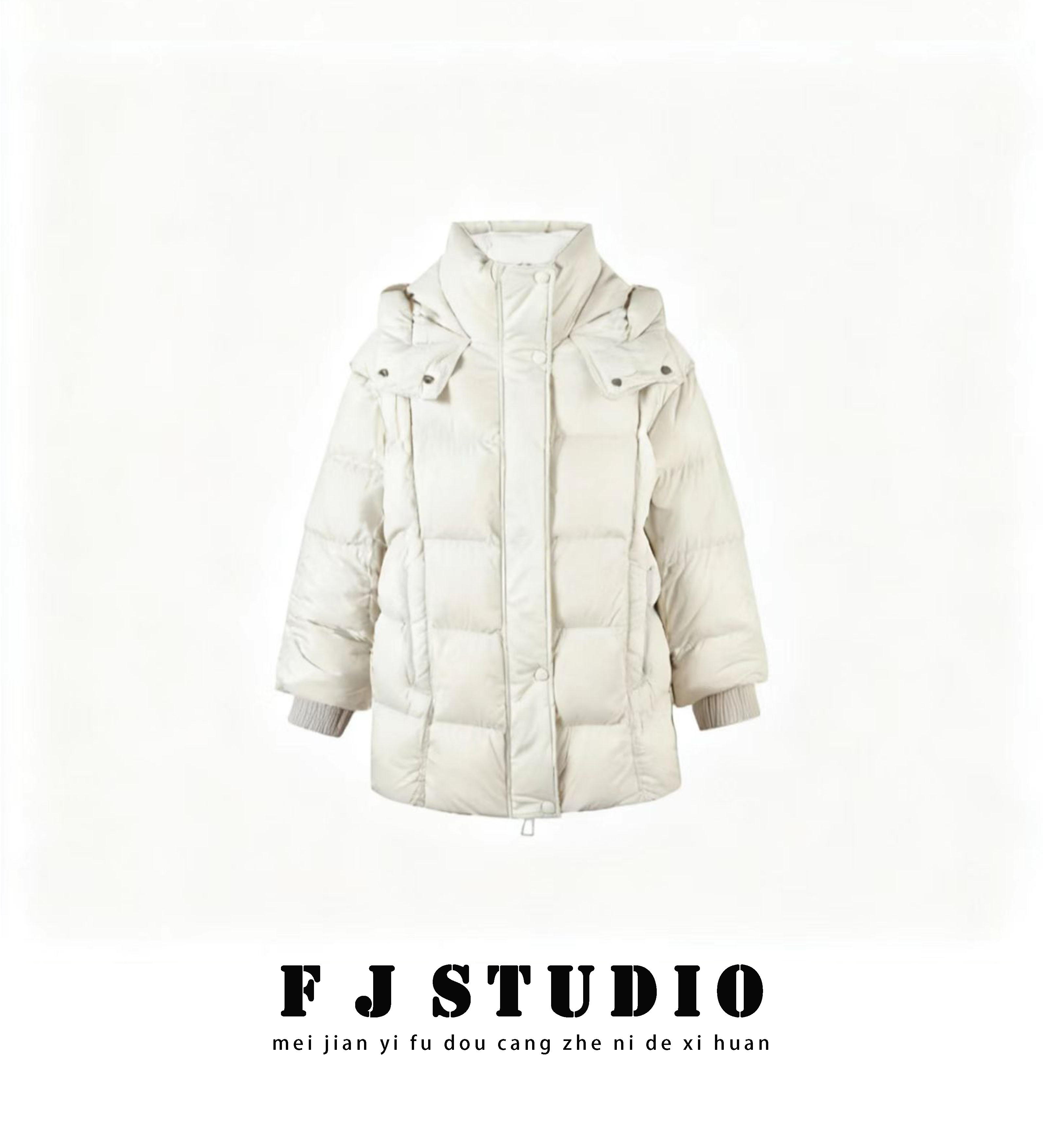 凤姐定制{恒温}F0112025103 高克重90绒休闲保暖连帽面包羽绒外套