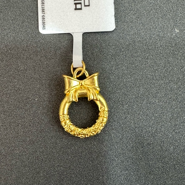 【莹莹专享】足金999投资金 蝴蝶结圈 ZP 0.26  纳金添福