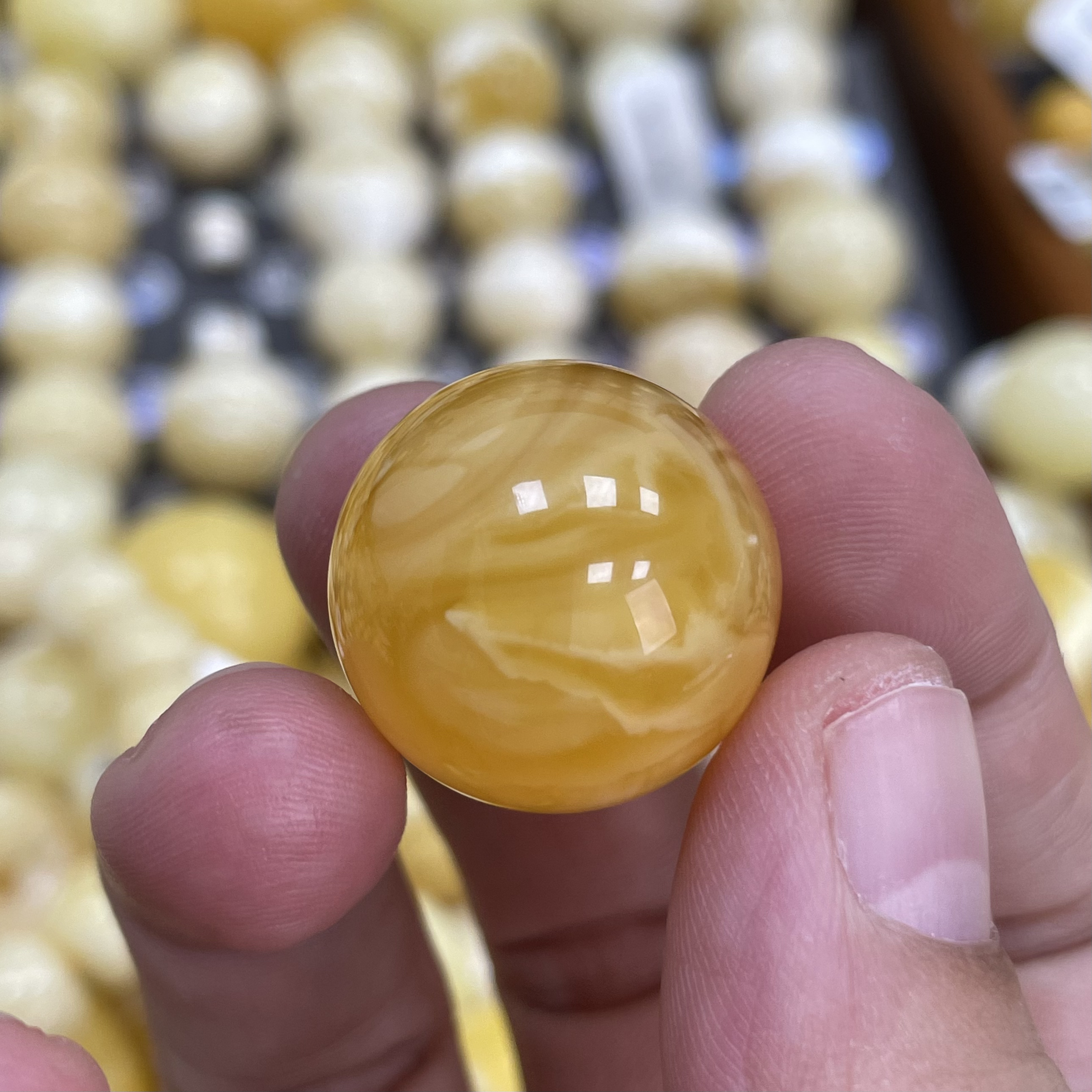 魔梵珠宝｜21mm天然蜜蜡 焦皮高货款 橘红