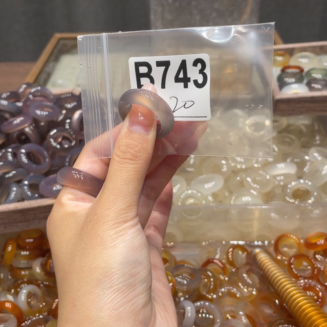 玛瑙/玉髓未镶嵌戒指743