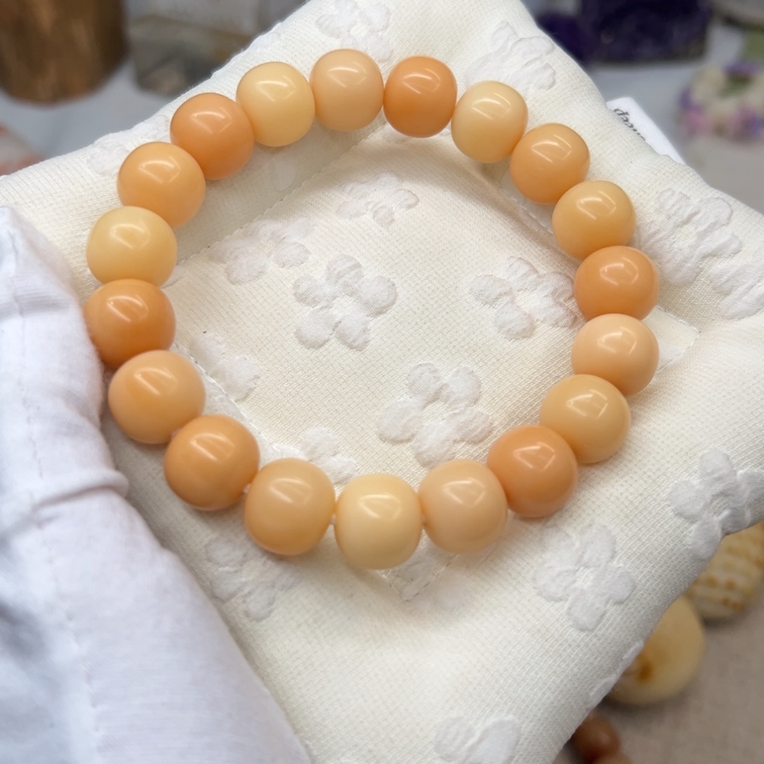 菩提根/象牙果吊坠15干磨橘粉066