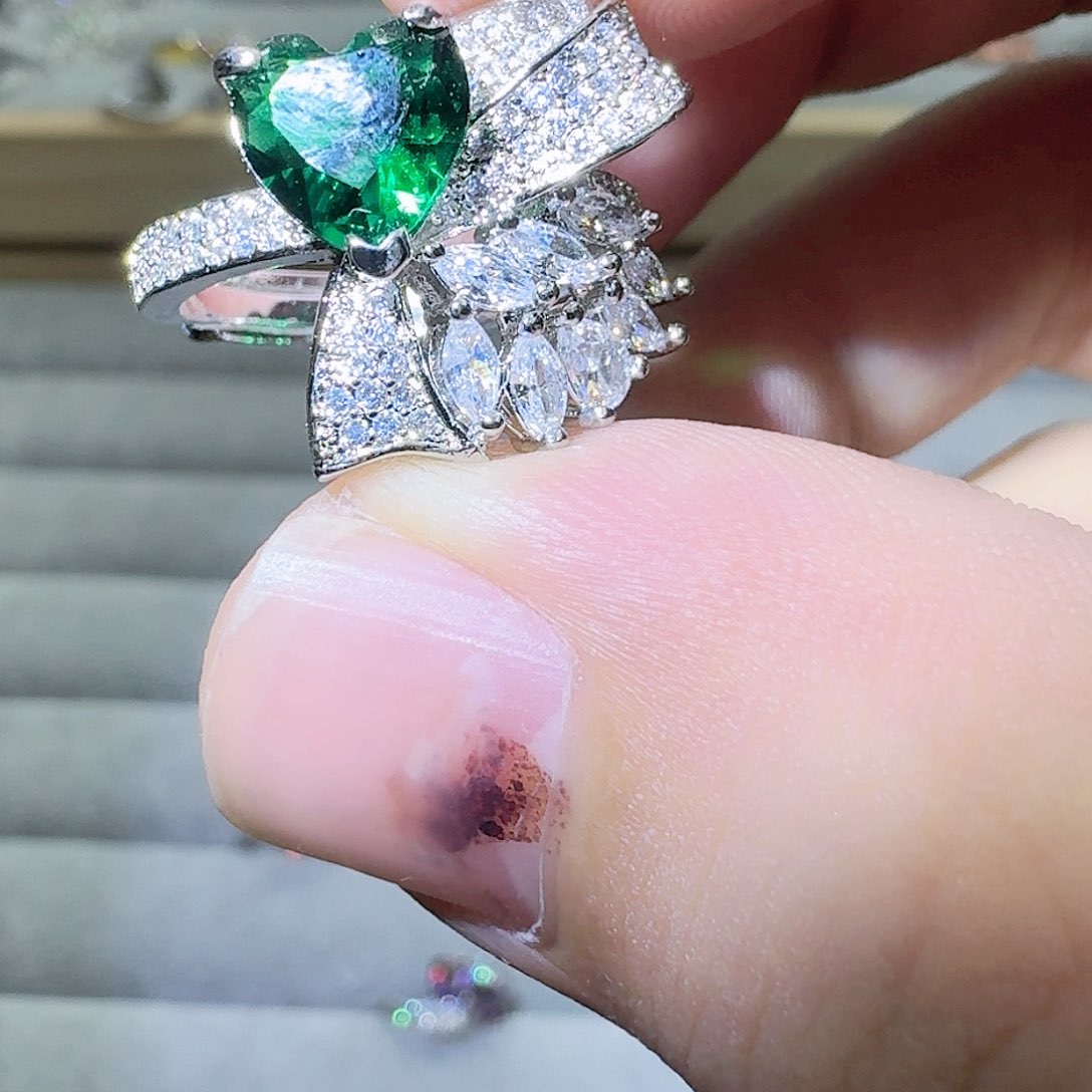 托帕石戒指银S925镶嵌