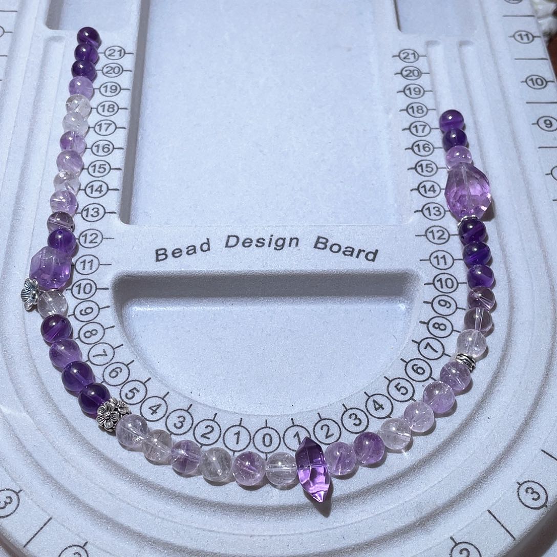 水晶手链未镶嵌T****✨紫超双圈