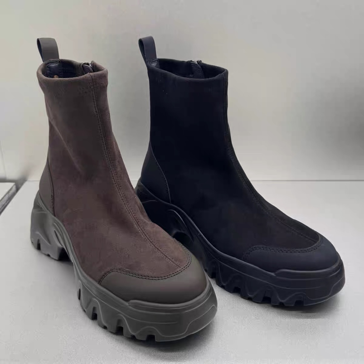 030通勤靴子圆头女靴筒靴短靴时装靴女士厚底马丁靴IX03