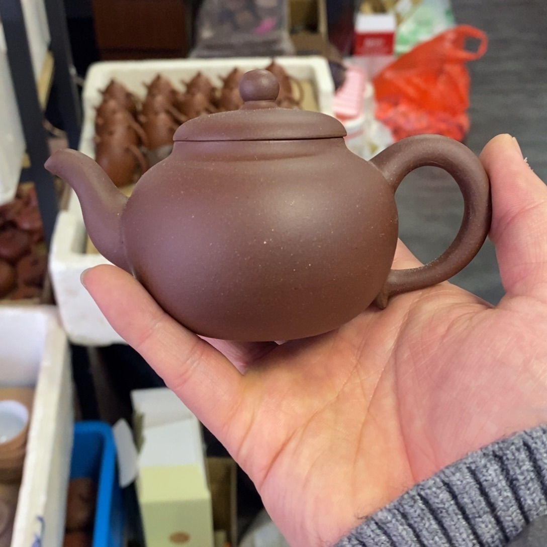 紫砂茶壶宫灯140毫升底槽清