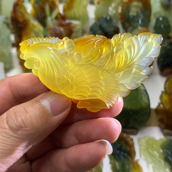 蛇纹石玉珠宝半成品未镶嵌