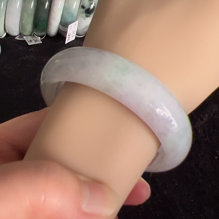 翡翠未镶嵌手镯编号57544圈口59.7