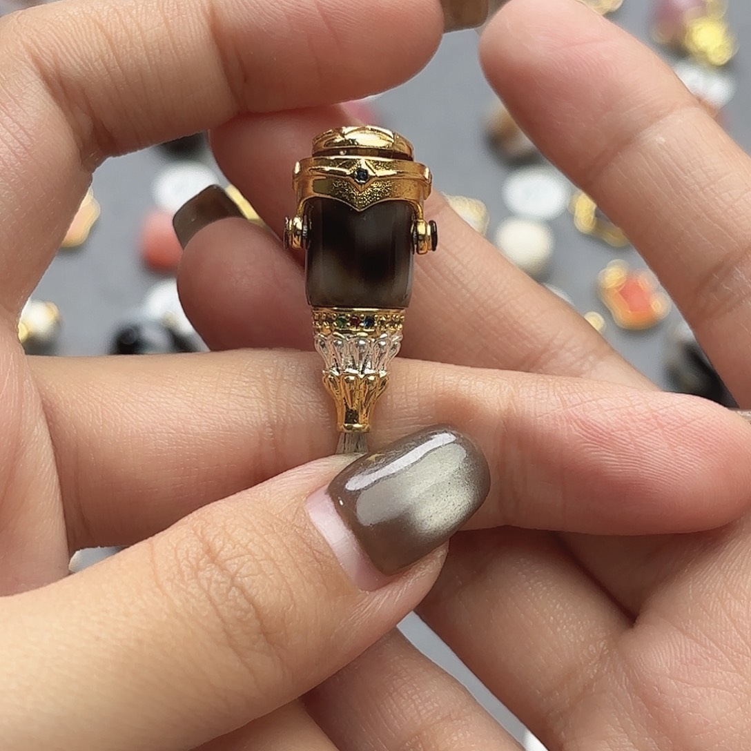 玛瑙/玉髓未镶嵌文玩配饰适配7-12mm的串