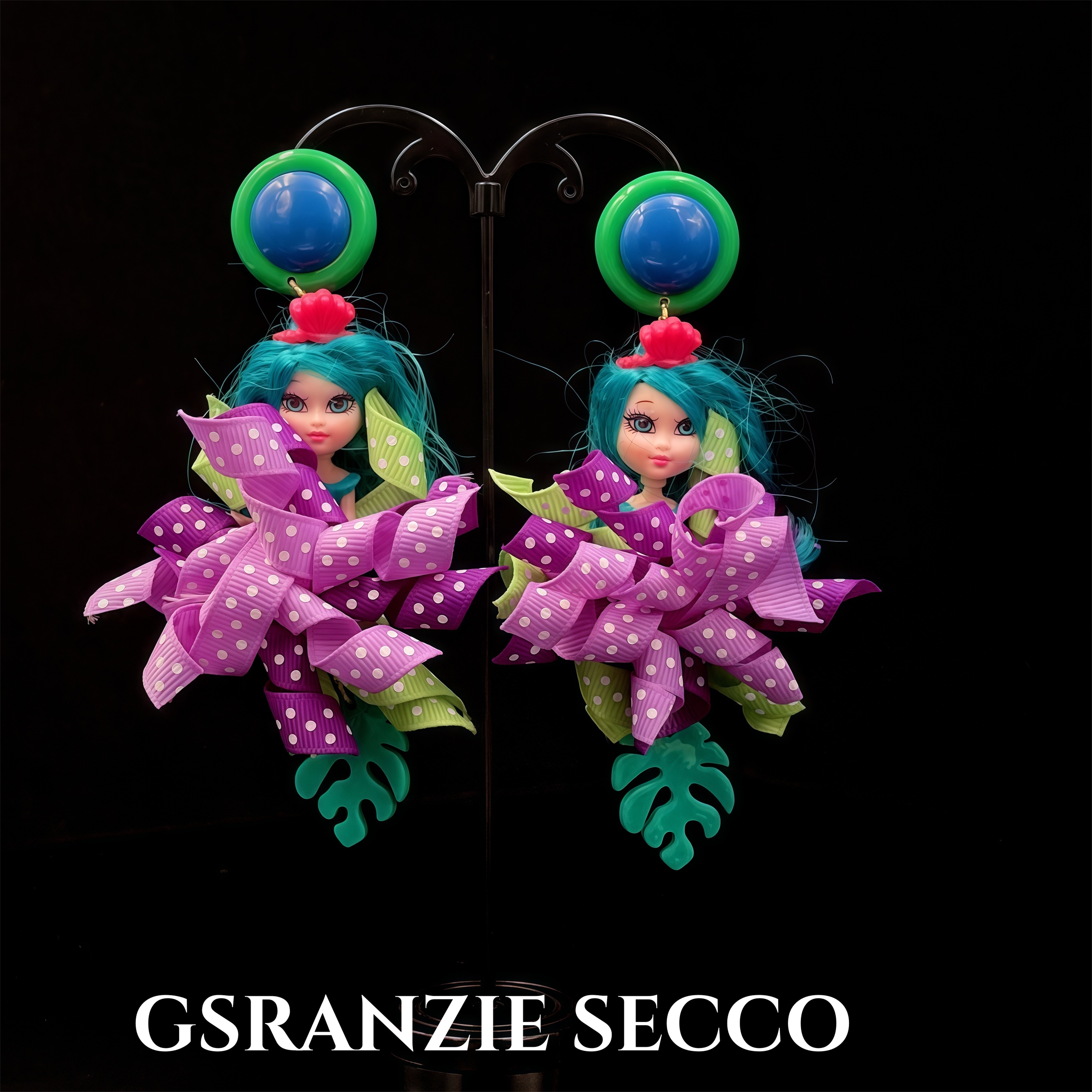 非金属树脂耳饰 【3389】创意设计时尚小众气质手作耳环