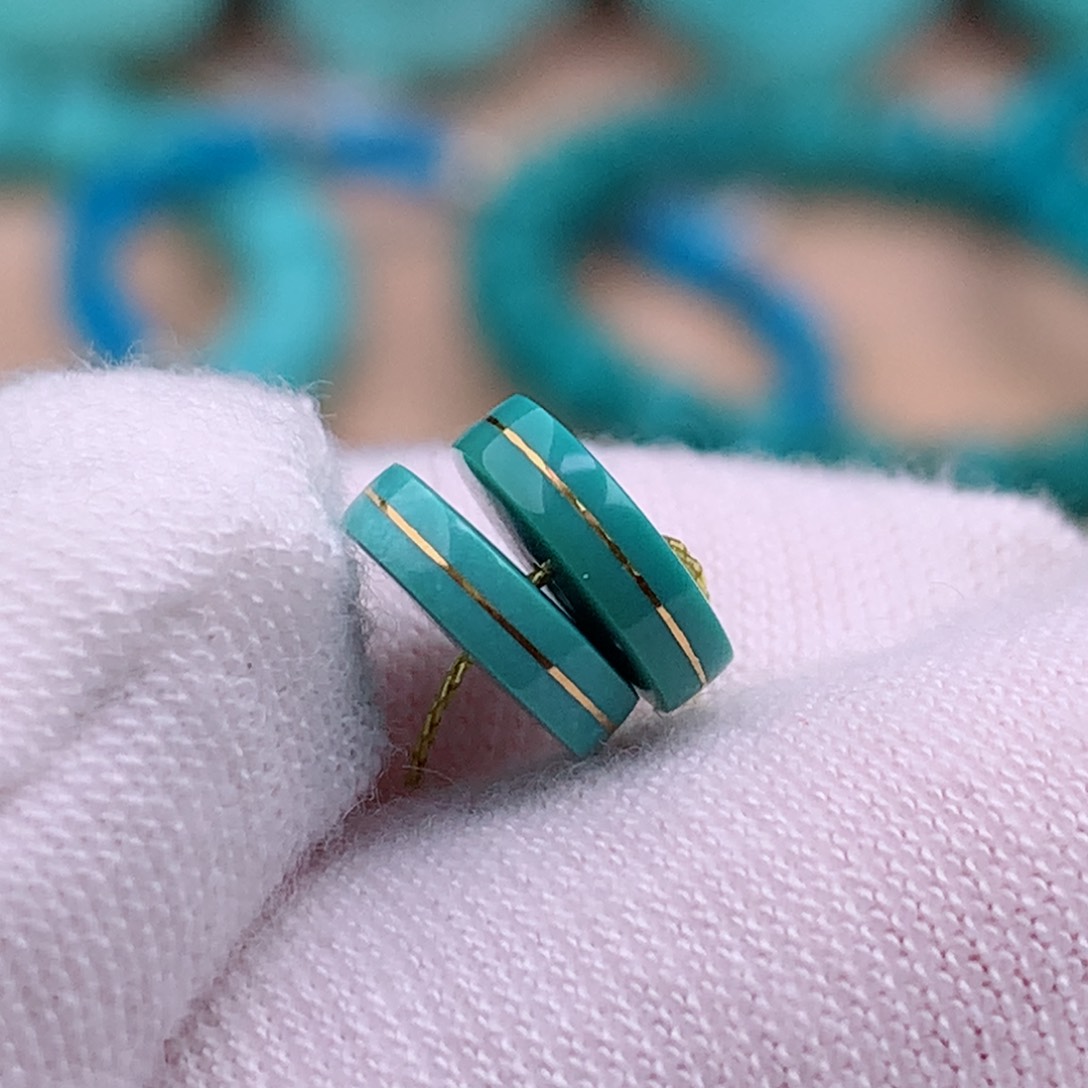 绿松石珠宝奇石未镶嵌8.2mm