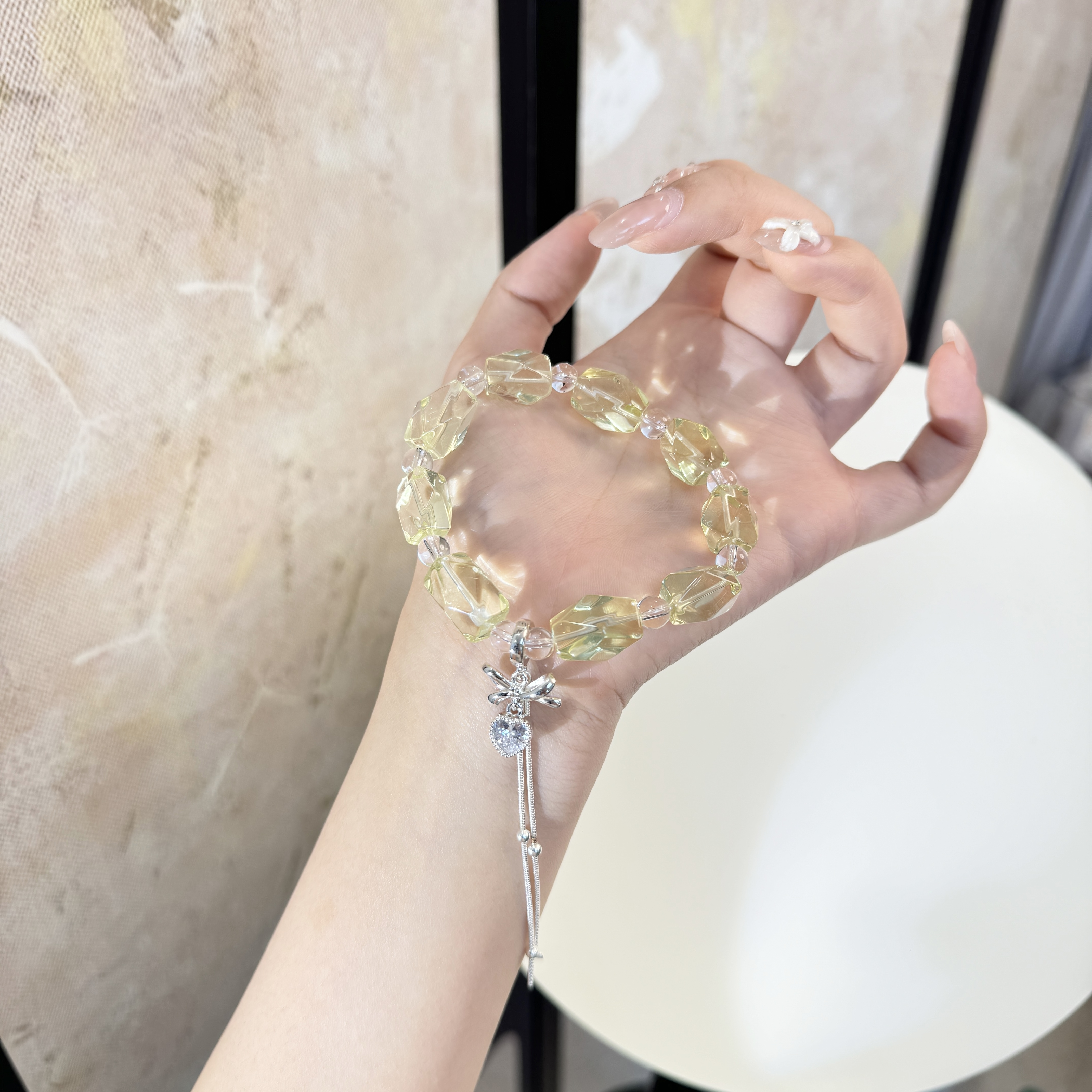 E*蝶翼流光*天然水晶手串D3-3