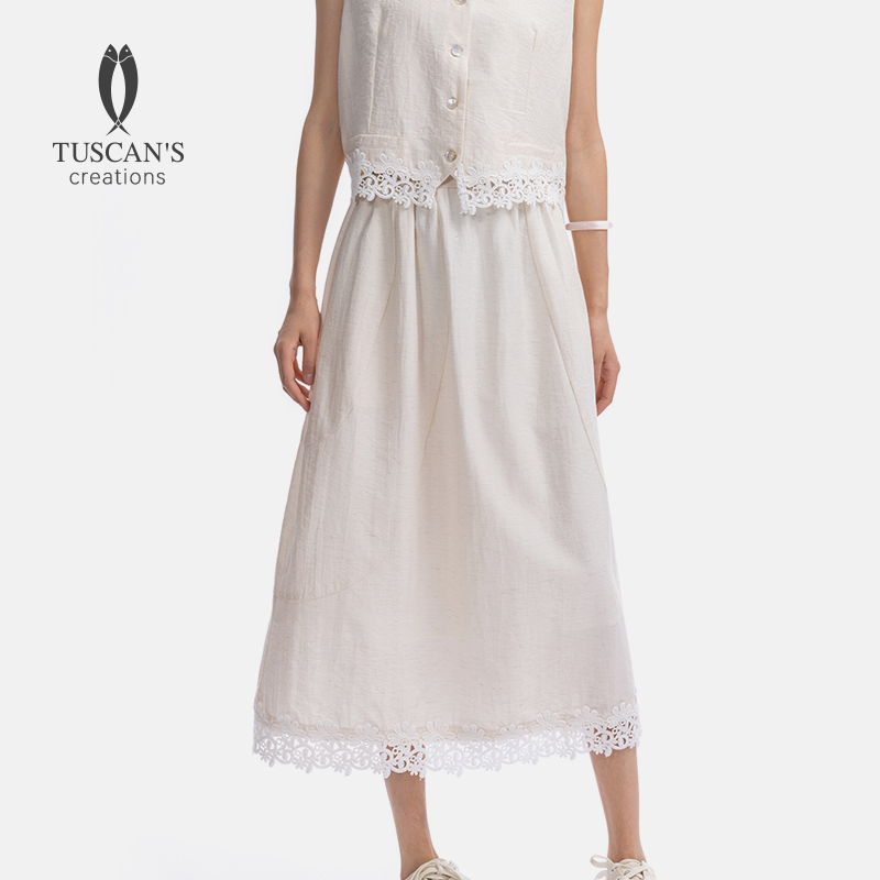 TUSCAN'S CREATIONS女士通勤休闲梭织半身裙出游百搭裙子时代双鱼