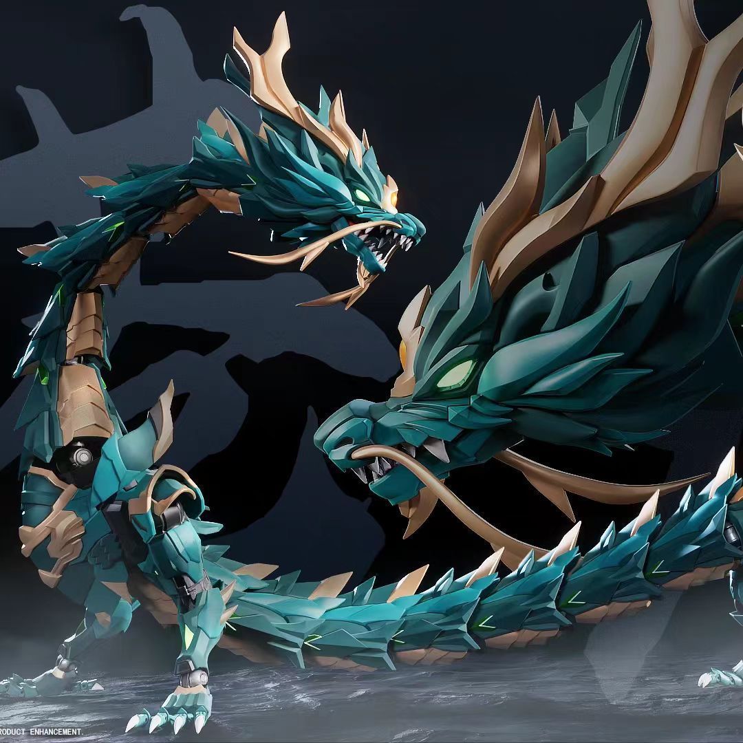 现货 藏道模型 国创机甲 苍龙 青龙128厘米长四圣兽 可动成品模型