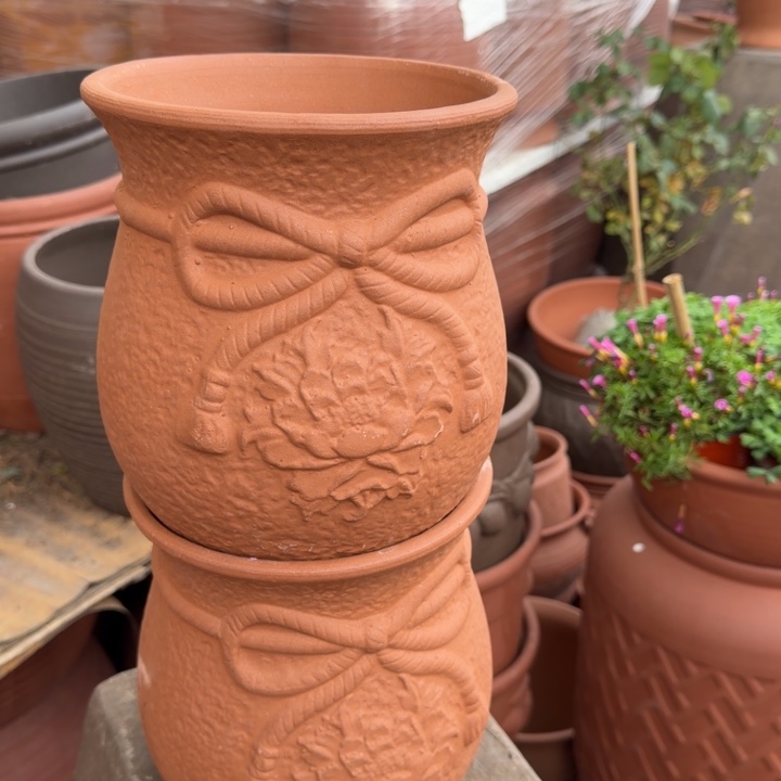 紫砂花盆口18高20宜兴紫砂粗糙正常