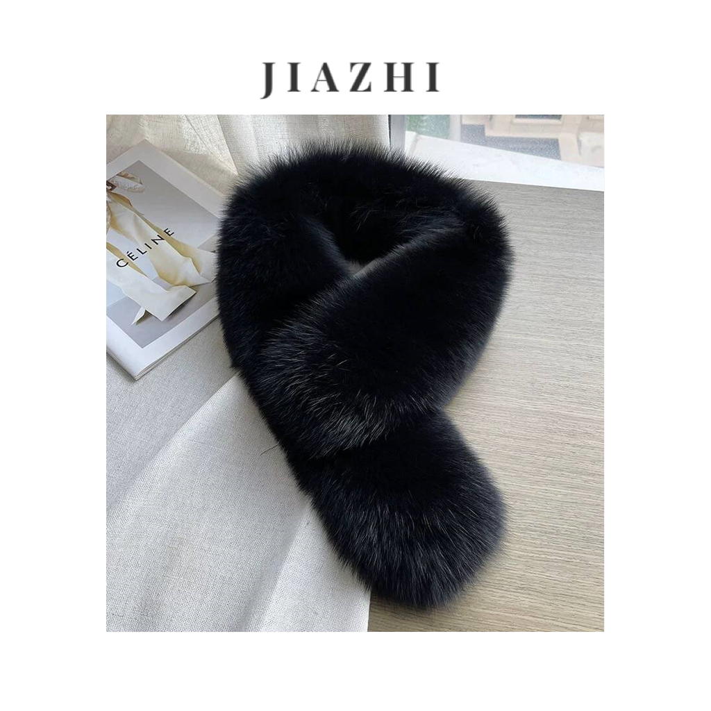 【御寒神器】狐狸毛围巾女冬季百搭气质皮草围脖保暖真毛毛领子