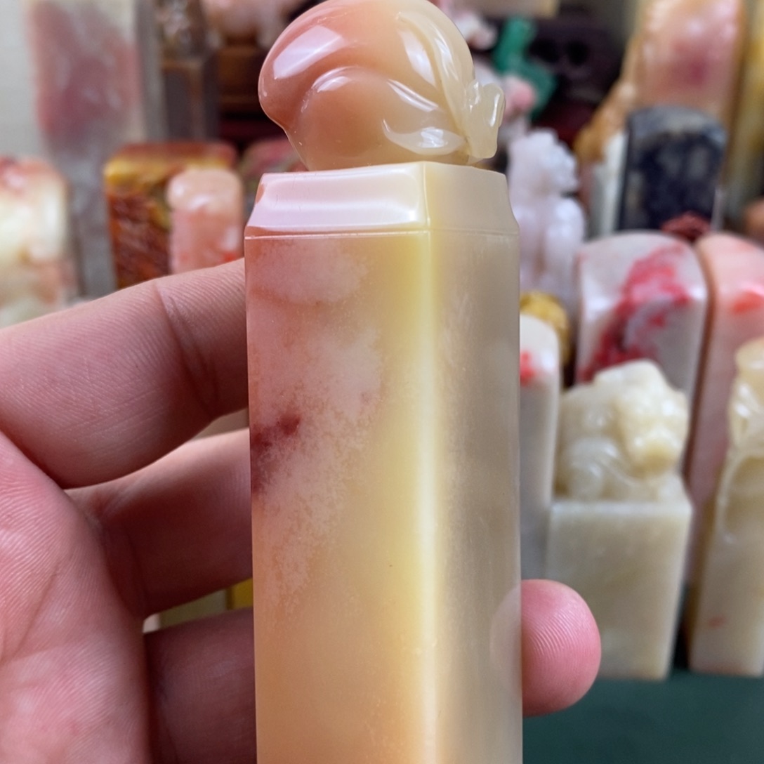 巴林石印石巴林石手工雕钮