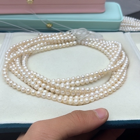 淡水珍珠珍珠项链银S925镶嵌13