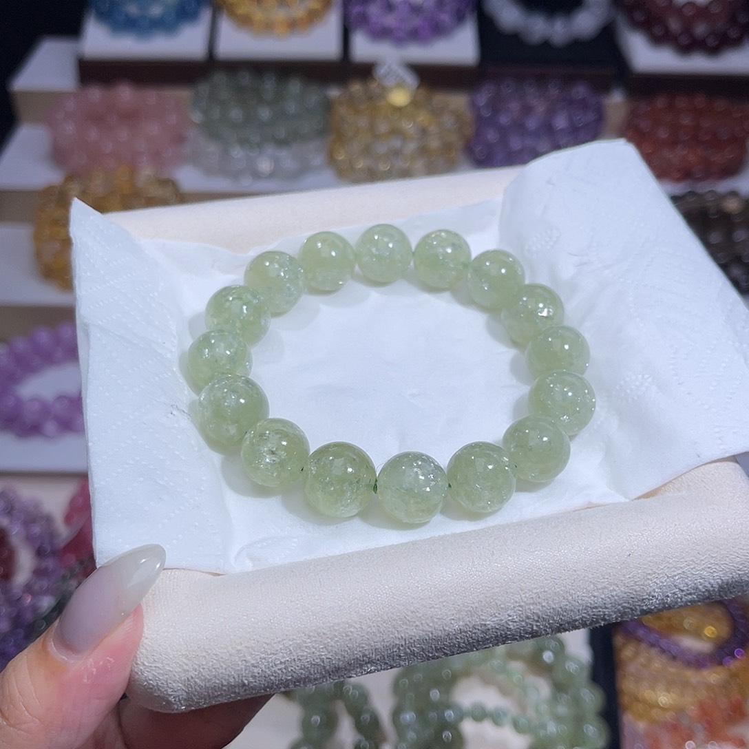 水晶手串未镶嵌可*冉天然水晶13.8