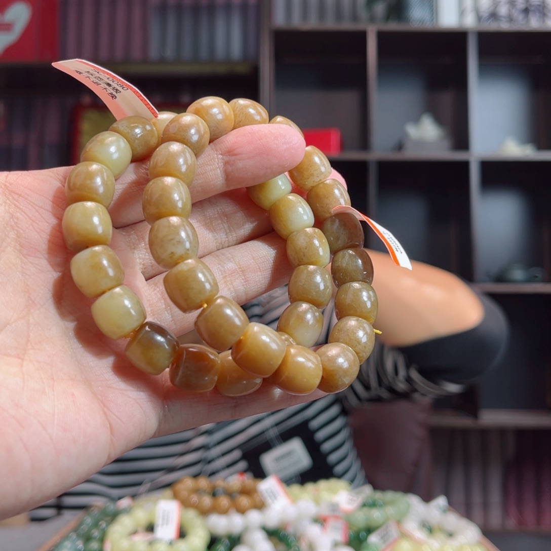 和田玉手链未镶嵌手串新疆且末金山料多样性拍一发一12