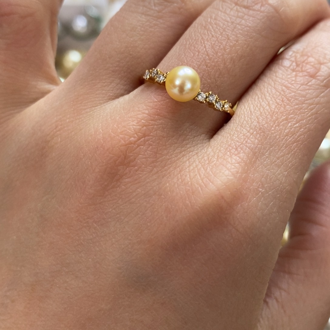 海水珍珠戒指银S925镶嵌