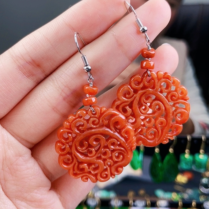 翡翠耳饰未镶嵌饰品